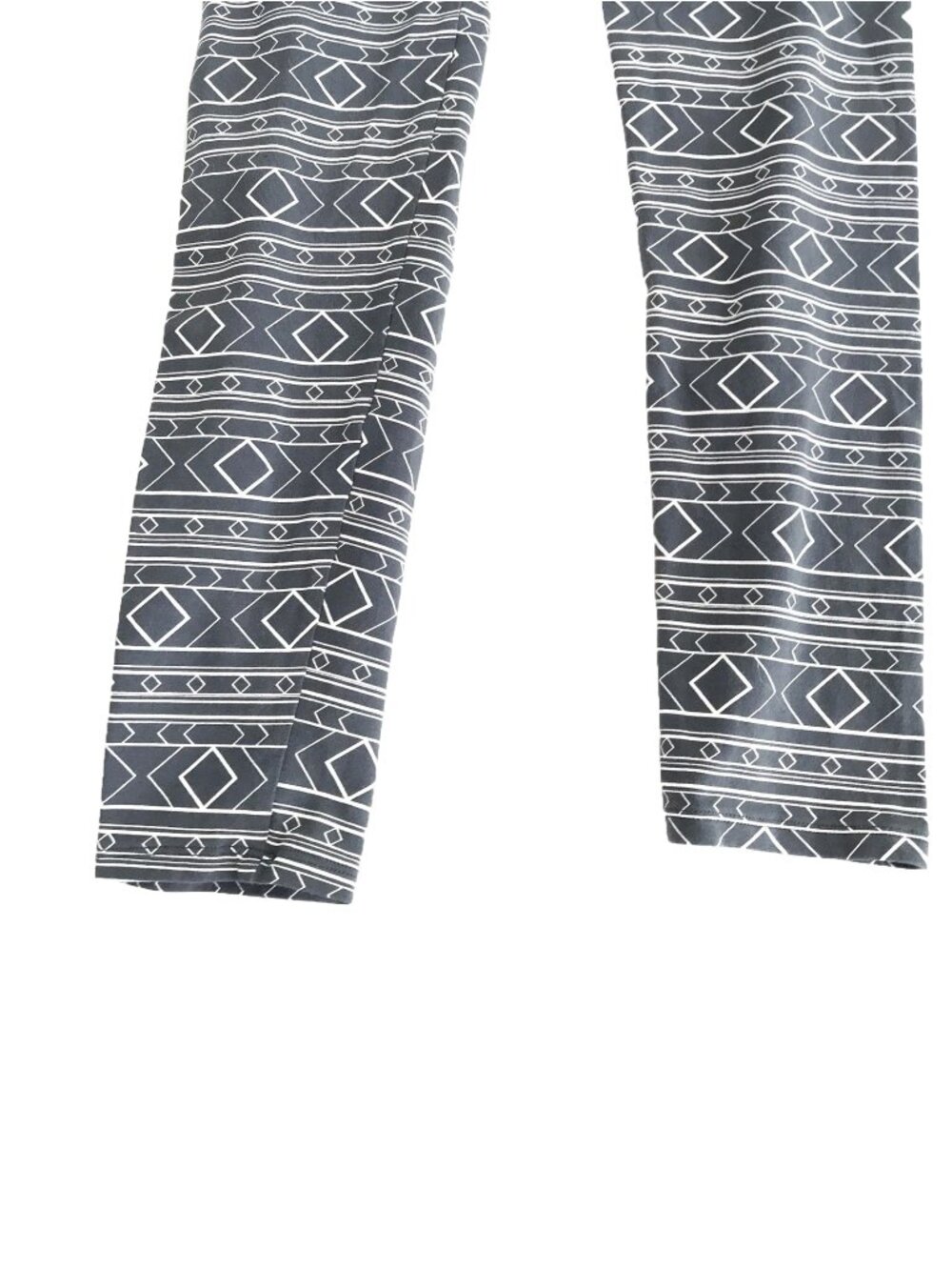 PINK Victoria's Secret VS Small Gray White Cotton Geometric Dog Stretch Leggings - Picture 8 of 11